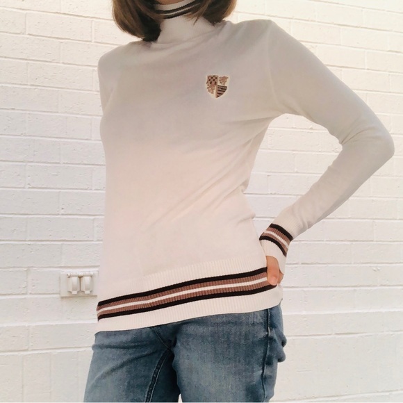 Sweaters - Turtle neck white/light cream preppy Uniform sweater